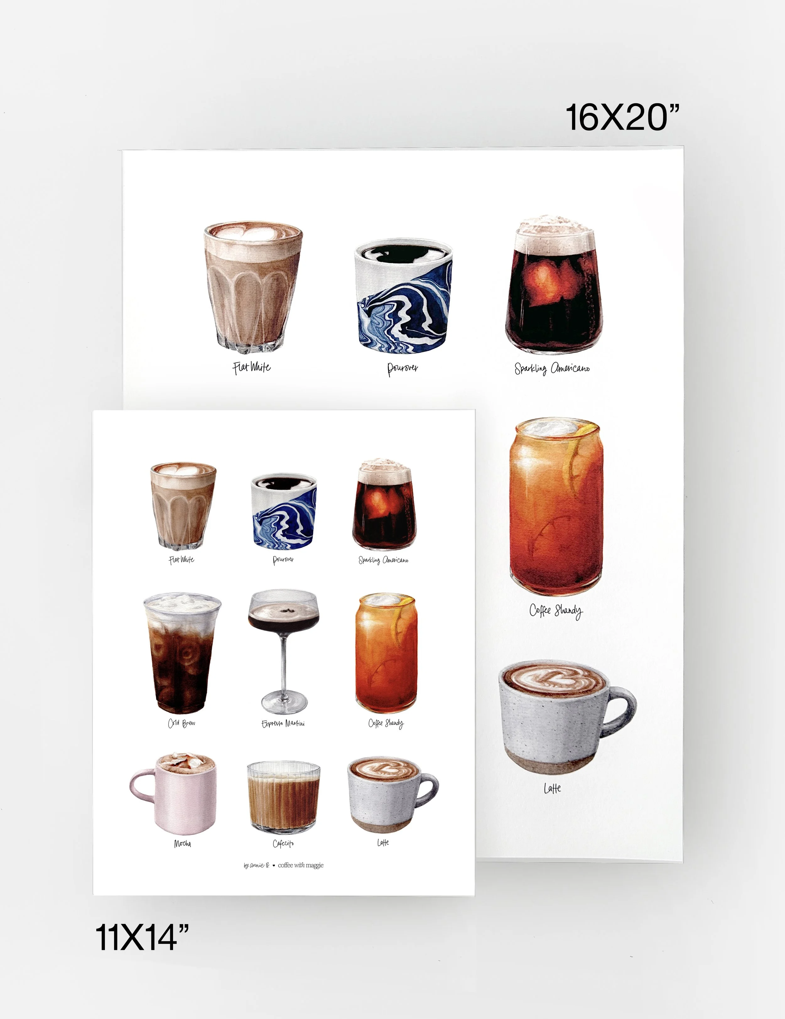By Annie B. - Coffee with Maggie - Art Print Poster